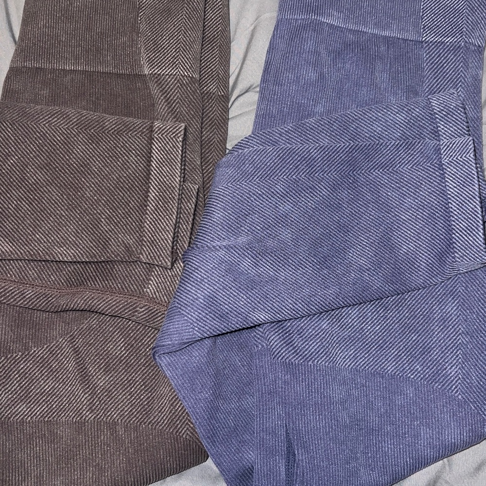 Target Purple And Brown Bundle Pair Of Ribbed Stretch Leggings - Picture 4 of 13